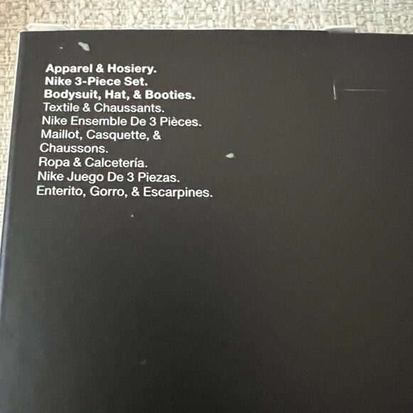 Newborn Nike 3-Piece Set Baby Bodysuit Hat Booties Black White 0-6 Months - Picture 5 of 7